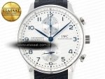 Portuguese Chrono IW3716 Z+F 1:1 Best Edition White Dial on Black Rubber Strap A69355 - Görsel 4