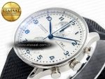 Portuguese Chrono IW3716 Z+F 1:1 Best Edition White Dial on Black Rubber Strap A69355 - Görsel 6