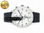 Portuguese Chrono IW3716 Z+F 1:1 Best Edition White Dial on Black Rubber Strap A69355 - Görsel 9