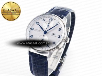 Portuguese Chrono IW371605 ZF 1:1 Best Edition White Dial on Blue Leather Strap A69355
