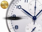 Portuguese Chrono IW371605 ZF 1:1 Best Edition White Dial on Blue Leather Strap A69355 - Görsel 10