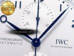 Portuguese Chrono IW371605 ZF 1:1 Best Edition White Dial on Blue Leather Strap A69355 - Görsel 11