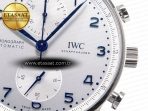 Portuguese Chrono IW371605 ZF 1:1 Best Edition White Dial on Blue Leather Strap A69355 - Görsel 12