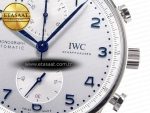 Portuguese Chrono IW371605 ZF 1:1 Best Edition White Dial on Blue Leather Strap A69355 - Görsel 12
