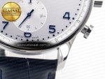 Portuguese Chrono IW371605 ZF 1:1 Best Edition White Dial on Blue Leather Strap A69355 - Görsel 14
