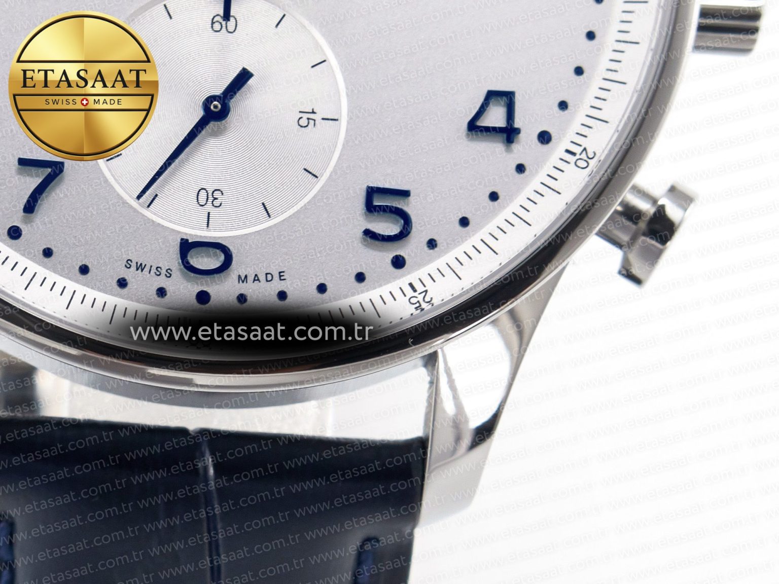 Portuguese Chrono IW371605 ZF 1:1 Best Edition White Dial on Blue Leather Strap A69355 - Görsel 14