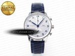 Portuguese Chrono IW371605 ZF 1:1 Best Edition White Dial on Blue Leather Strap A69355 - Görsel 3