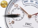 Portuguese Real PR Real Annual Calendar IW5035 ZF 1:1 Best Edition White Dial RG Markers on Brown Leather Strap A52850 - Görsel 10