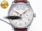 Portuguese Real PR Real Annual Calendar IW5035 ZF 1:1 Best Edition White Dial RG Markers on Brown Leather Strap A52850 - Görsel 4