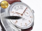 Portuguese Real PR Real Annual Calendar IW5035 ZF 1:1 Best Edition White Dial RG Markers on Brown Leather Strap A52850 - Görsel 5
