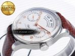 Portuguese Real PR Real Annual Calendar IW5035 ZF 1:1 Best Edition White Dial RG Markers on Brown Leather Strap A52850 - Görsel 6