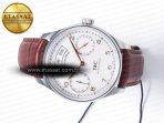 Portuguese Real PR Real Annual Calendar IW5035 ZF 1:1 Best Edition White Dial RG Markers on Brown Leather Strap A52850 - Görsel 9