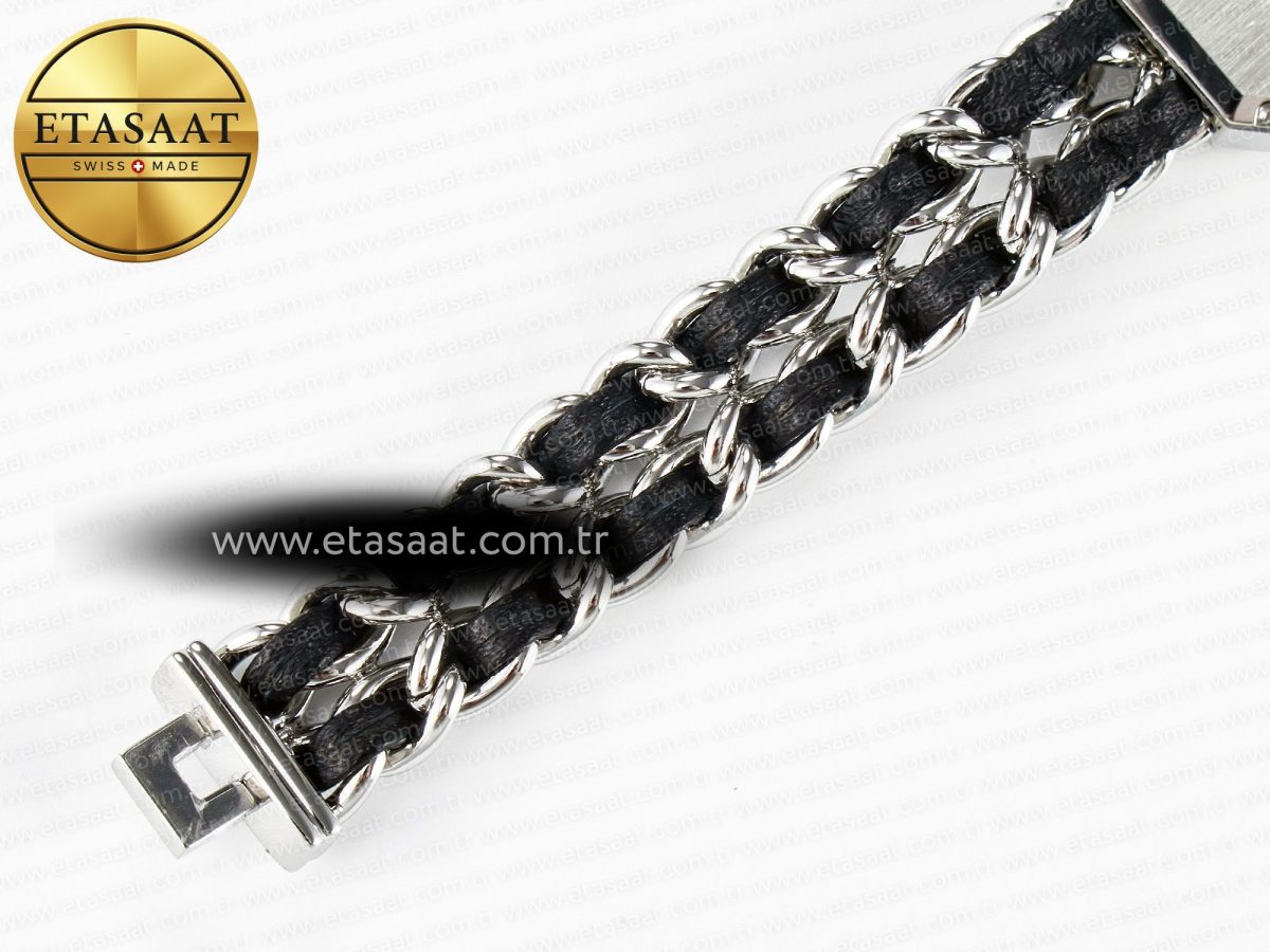 Ppremière Iconic Chain Watch SS BVF 1:1 Best Edition Black Dial on Chain Bracelet RONDA Quartz - Görsel 17