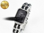 Ppremière Iconic Chain Watch SS BVF 1:1 Best Edition Black Dial on Chain Bracelet RONDA Quartz - Görsel 2