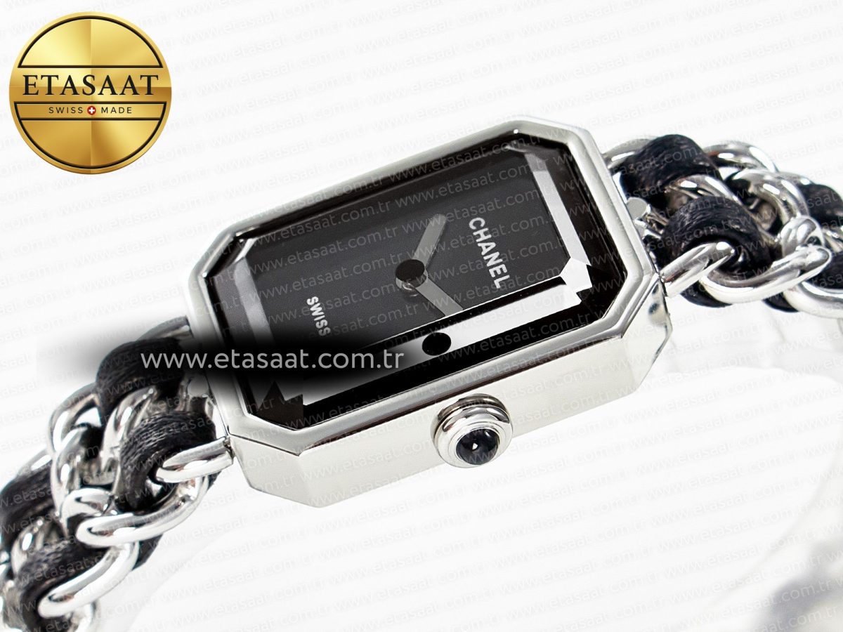 Ppremière Iconic Chain Watch SS BVF 1:1 Best Edition Black Dial on Chain Bracelet RONDA Quartz - Görsel 6