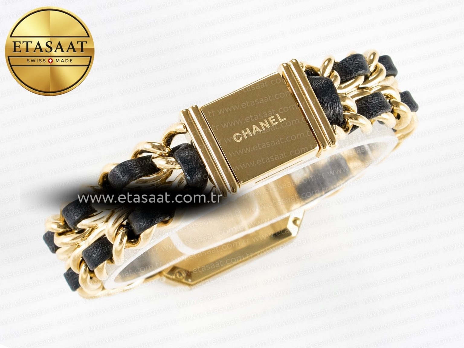 Ppremière Iconic Chain Watch YG BVF 1:1 Best Edition Black Dial on Chain Bracelet RONDA Quartz - Görsel 14