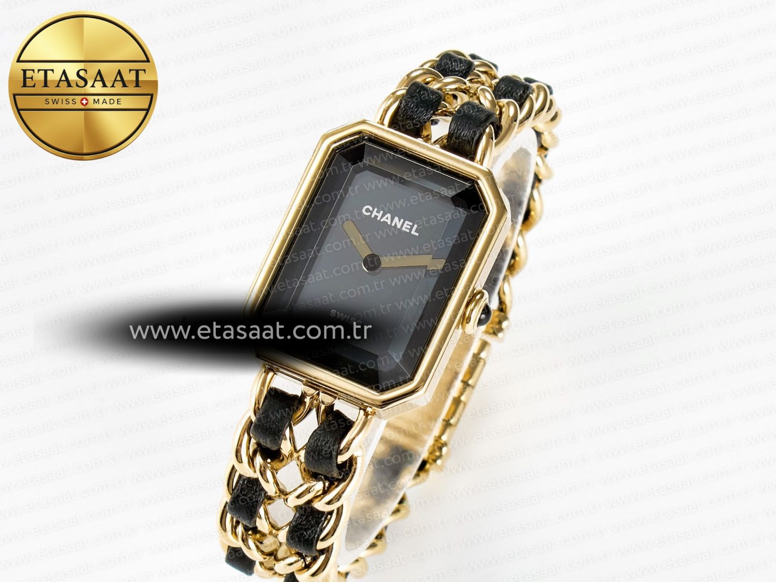 Ppremière Iconic Chain Watch YG BVF 1:1 Best Edition Black Dial on Chain Bracelet RONDA Quartz - Görsel 2