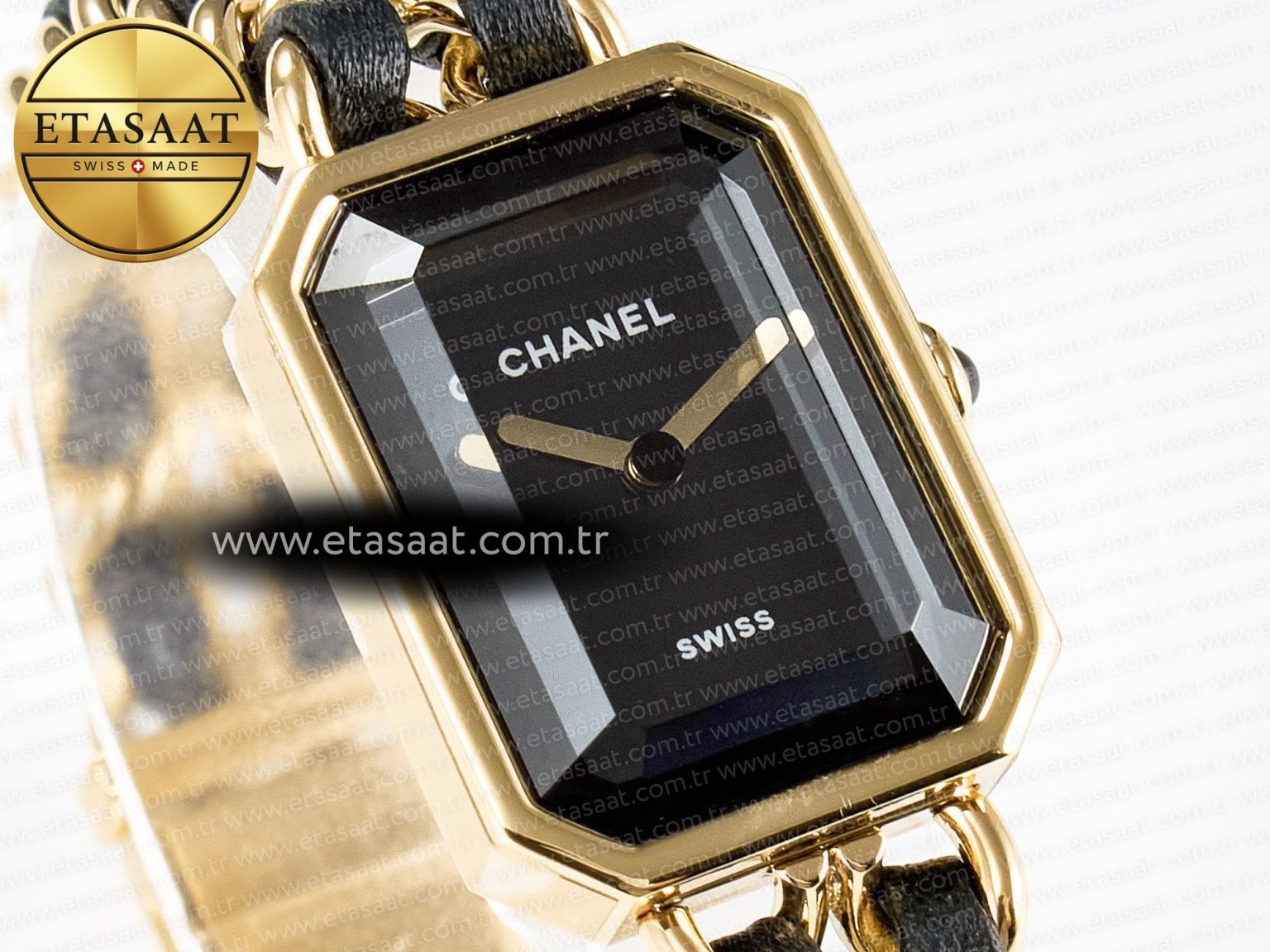 Ppremière Iconic Chain Watch YG BVF 1:1 Best Edition Black Dial on Chain Bracelet RONDA Quartz - Görsel 5