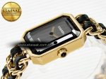 Ppremière Iconic Chain Watch YG BVF 1:1 Best Edition Black Dial on Chain Bracelet RONDA Quartz - Görsel 6