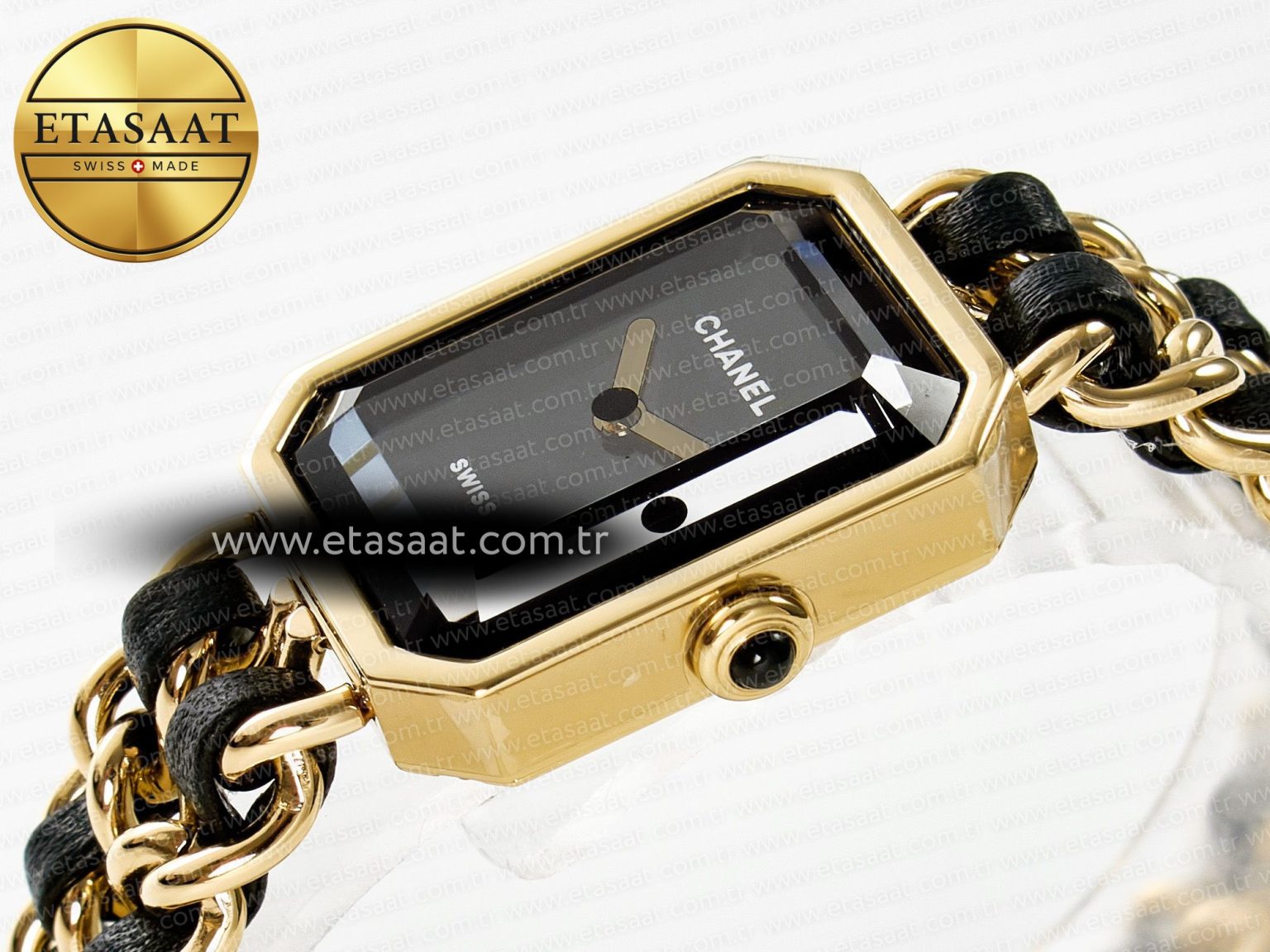 Ppremière Iconic Chain Watch YG BVF 1:1 Best Edition Black Dial on Chain Bracelet RONDA Quartz - Görsel 6