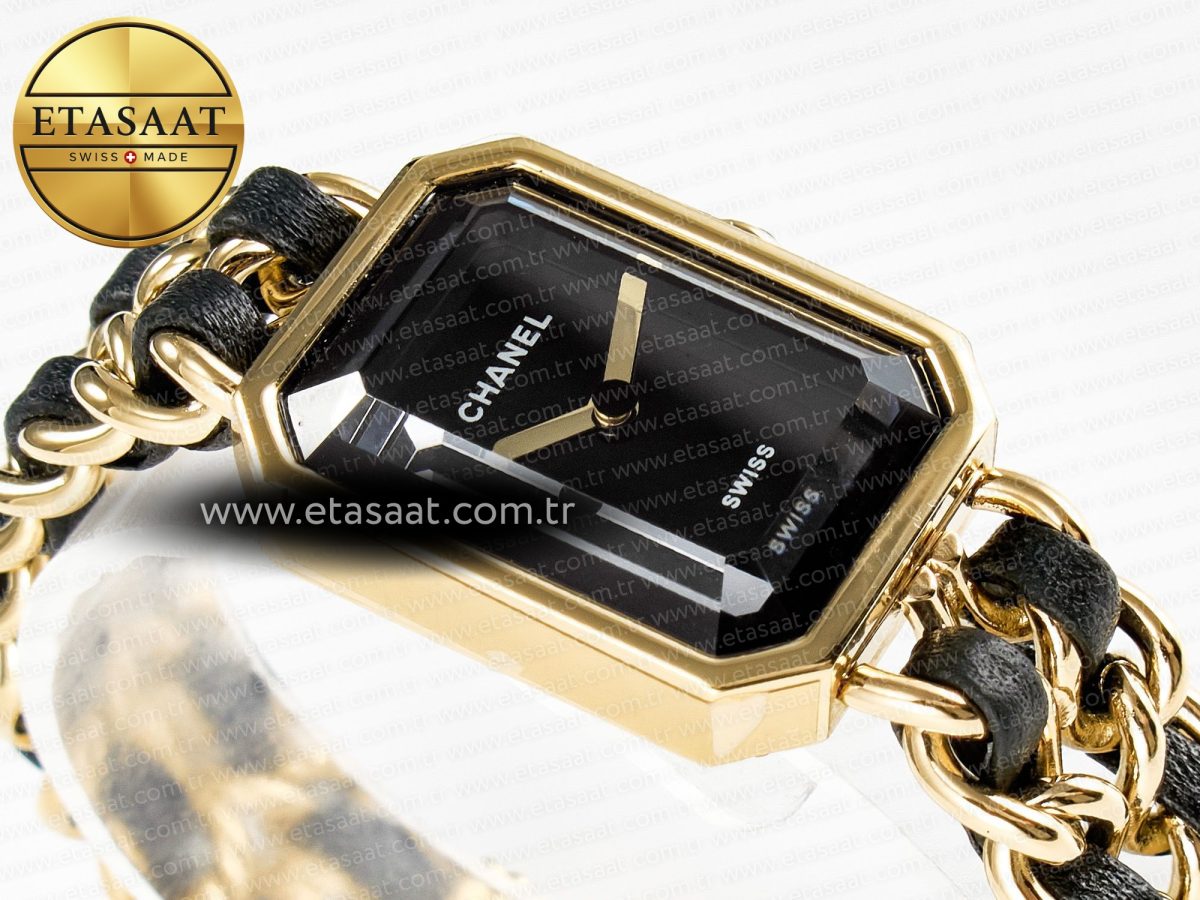 Ppremière Iconic Chain Watch YG BVF 1:1 Best Edition Black Dial on Chain Bracelet RONDA Quartz - Görsel 7