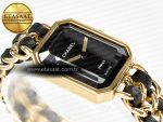 Ppremière Iconic Chain Watch YG BVF 1:1 Best Edition Black Dial on Chain Bracelet RONDA Quartz - Görsel 7