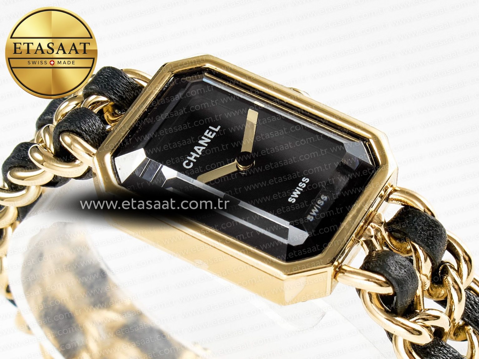 Ppremière Iconic Chain Watch YG BVF 1:1 Best Edition Black Dial on Chain Bracelet RONDA Quartz - Görsel 7