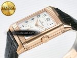 Reverso Classic Duoface Small Seconds RG MGF Best Edition White Guilloché Dial on Black Leather Strap A854A - Görsel 10