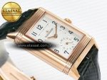 Reverso Classic Duoface Small Seconds RG MGF Best Edition White Guilloché Dial on Black Leather Strap A854A - Görsel 11