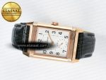 Reverso Classic Duoface Small Seconds RG MGF Best Edition White Guilloché Dial on Black Leather Strap A854A - Görsel 13