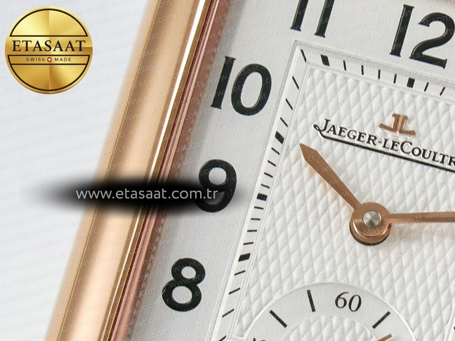 Reverso Classic Duoface Small Seconds RG MGF Best Edition White Guilloché Dial on Black Leather Strap A854A - Görsel 15