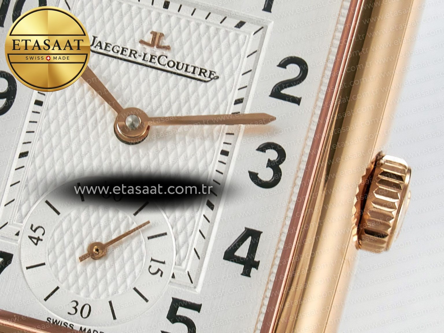 Reverso Classic Duoface Small Seconds RG MGF Best Edition White Guilloché Dial on Black Leather Strap A854A - Görsel 16