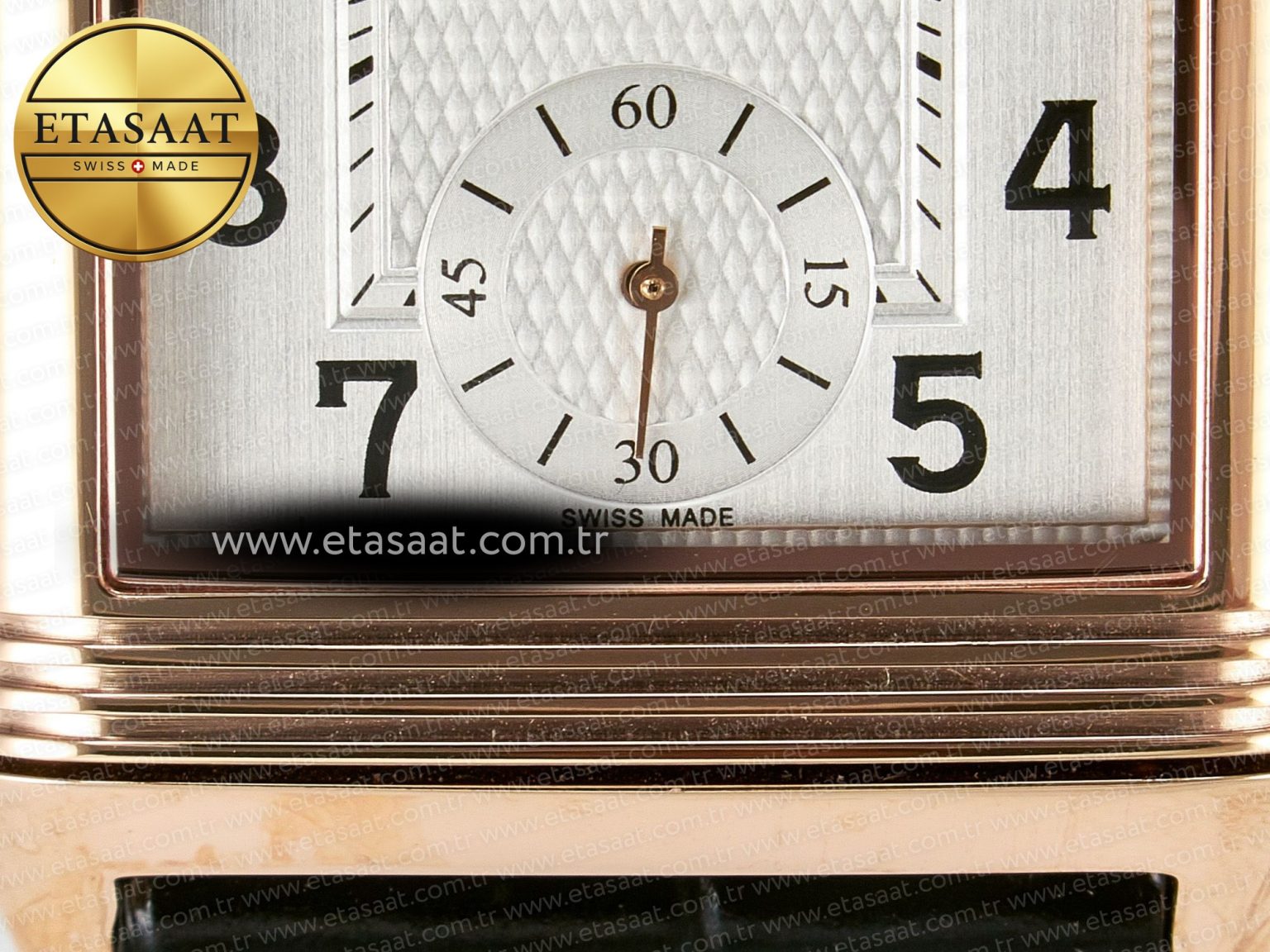 Reverso Classic Duoface Small Seconds RG MGF Best Edition White Guilloché Dial on Black Leather Strap A854A - Görsel 17