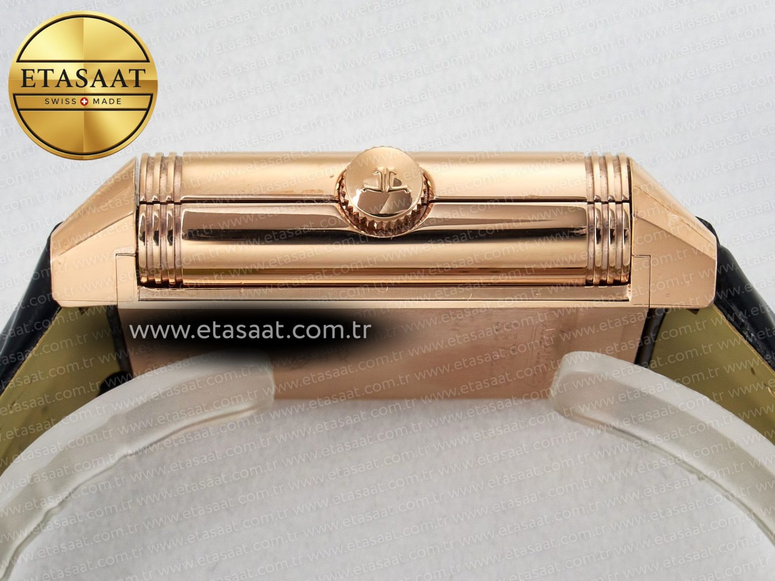 Reverso Classic Duoface Small Seconds RG MGF Best Edition White Guilloché Dial on Black Leather Strap A854A - Görsel 19