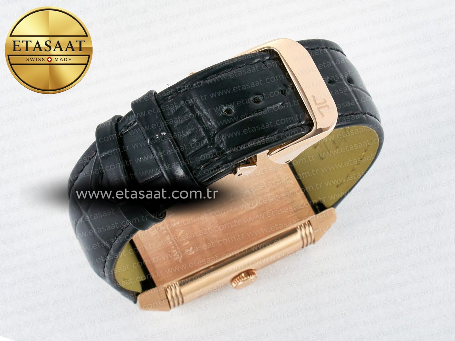 Reverso Classic Duoface Small Seconds RG MGF Best Edition White Guilloché Dial on Black Leather Strap A854A - Görsel 20
