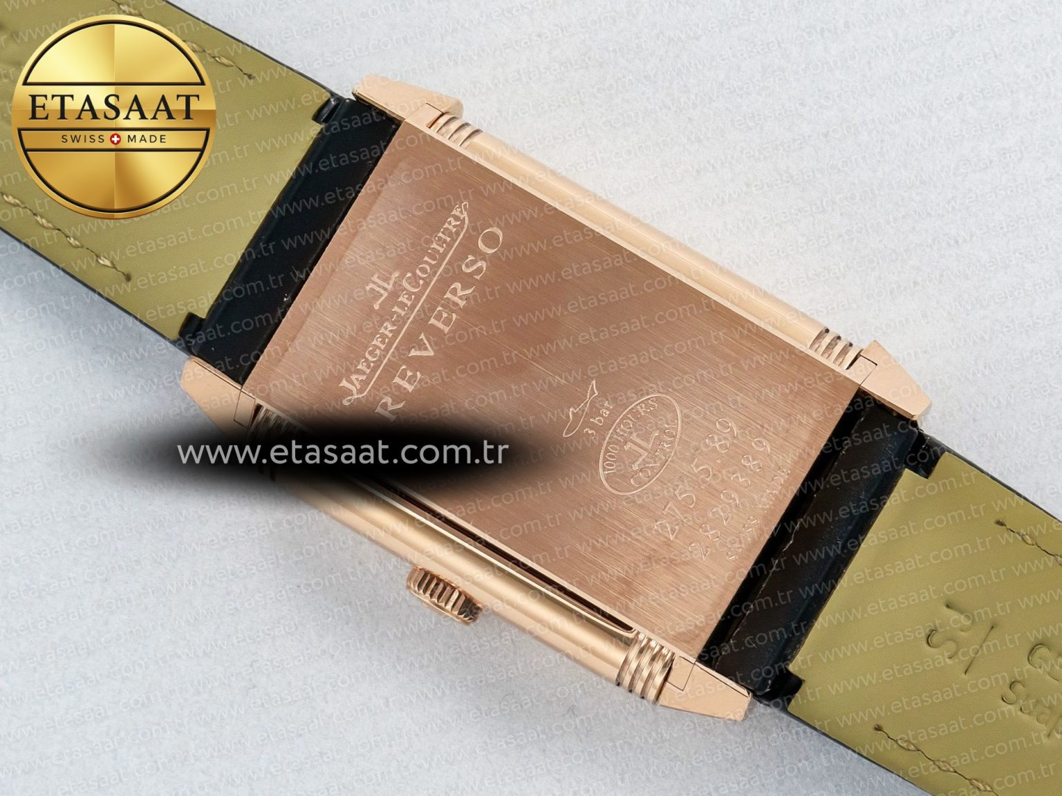 Reverso Classic Duoface Small Seconds RG MGF Best Edition White Guilloché Dial on Black Leather Strap A854A - Görsel 21