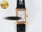 Reverso Classic Duoface Small Seconds RG MGF Best Edition White Guilloché Dial on Black Leather Strap A854A - Görsel 4