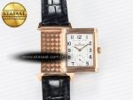 Reverso Classic Duoface Small Seconds RG MGF Best Edition White Guilloché Dial on Black Leather Strap A854A - Görsel 5