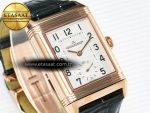 Reverso Classic Duoface Small Seconds RG MGF Best Edition White Guilloché Dial on Black Leather Strap A854A - Görsel 9