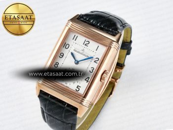 Reverso Classic Duoface Small Seconds RG MGF Best Edition White Textured Dial on Black Leather Strap A854A