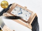 Reverso Classic Duoface Small Seconds RG MGF Best Edition White Textured Dial on Black Leather Strap A854A - Görsel 11