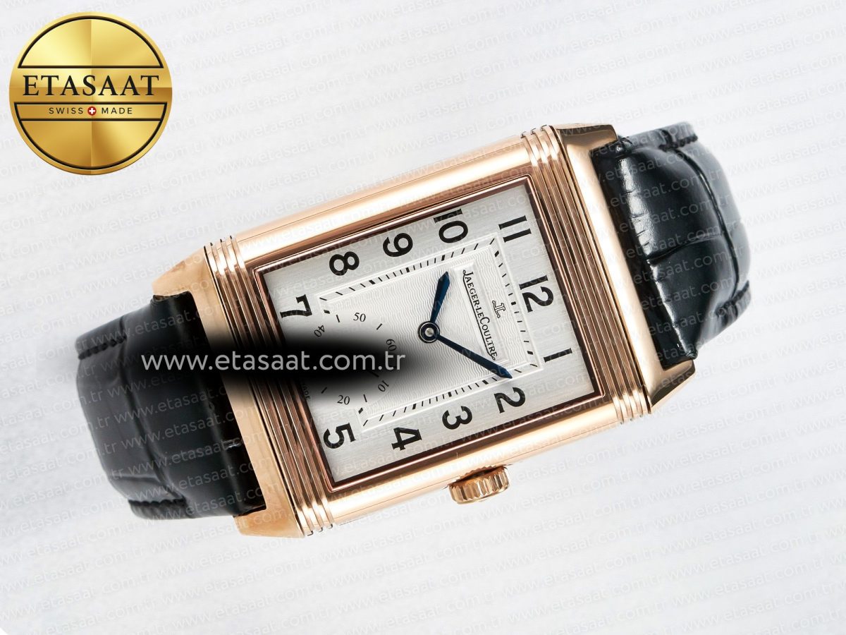 Reverso Classic Duoface Small Seconds RG MGF Best Edition White Textured Dial on Black Leather Strap A854A - Görsel 12