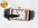Reverso Classic Duoface Small Seconds RG MGF Best Edition White Textured Dial on Black Leather Strap A854A - Görsel 13