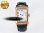 Reverso Classic Duoface Small Seconds RG MGF Best Edition White Textured Dial on Black Leather Strap A854A - Görsel 3