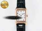 Reverso Classic Duoface Small Seconds RG MGF Best Edition White Textured Dial on Black Leather Strap A854A - Görsel 4