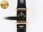 Reverso Classic Duoface Small Seconds RG MGF Best Edition White Textured Dial on Black Leather Strap A854A - Görsel 6