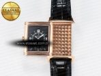 Reverso Classic Duoface Small Seconds RG MGF Best Edition White Textured Dial on Black Leather Strap A854A - Görsel 7