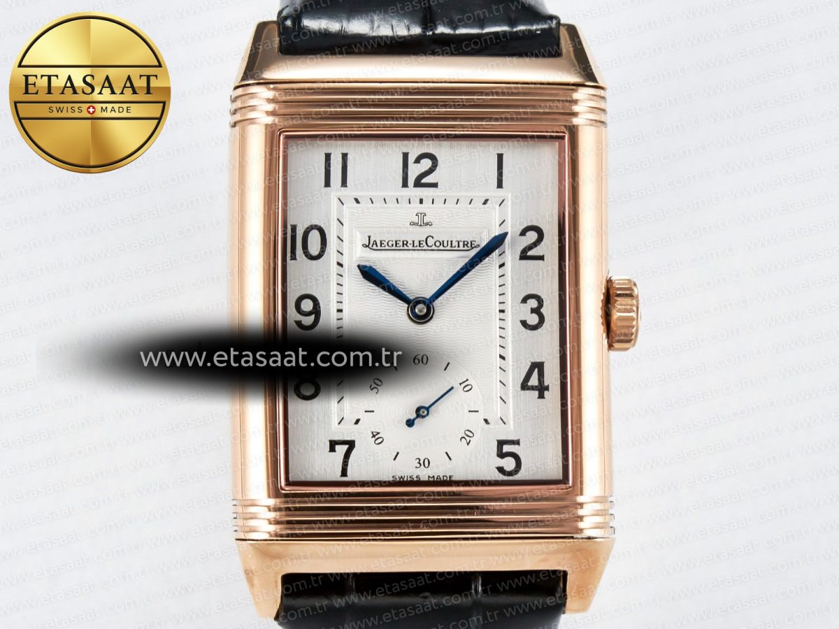 Reverso Classic Duoface Small Seconds RG MGF Best Edition White Textured Dial on Black Leather Strap A854A - Görsel 8