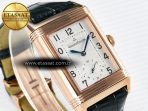 Reverso Classic Duoface Small Seconds RG MGF Best Edition White Textured Dial on Black Leather Strap A854A - Görsel 9
