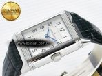 Reverso Classic Duoface Small Seconds SS MGF Best Edition White Guilloché Dial on Black Leather Strap A854A - Görsel 10